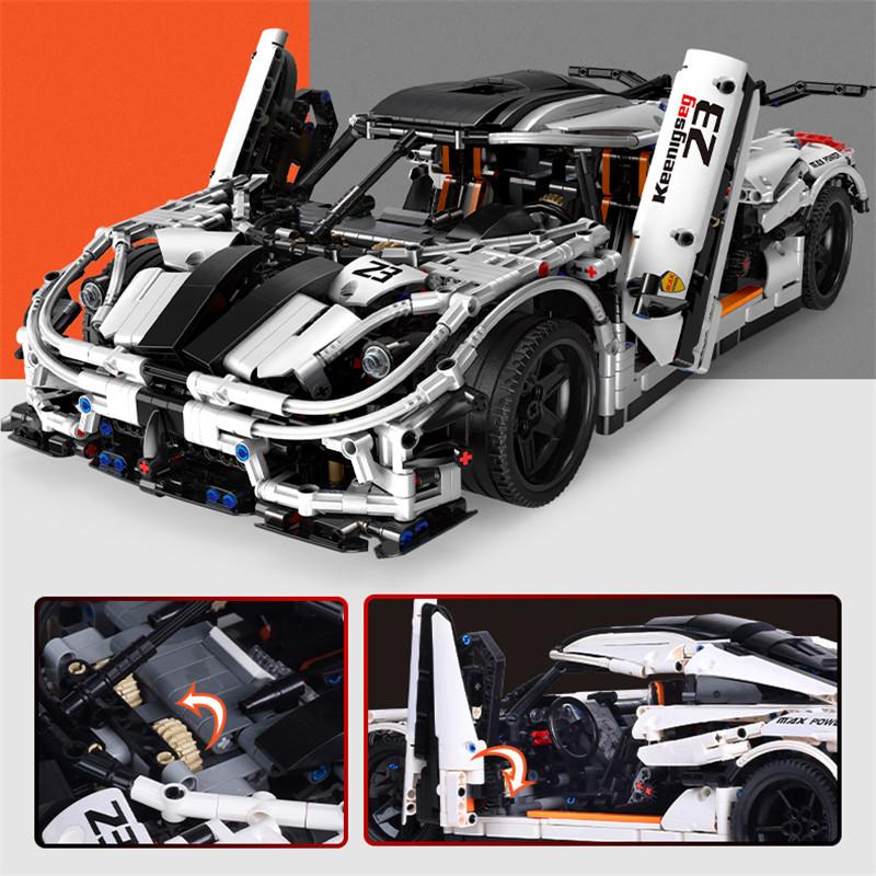 13120 Technic series White Speed Race Car Model Kit Building Blocks Bricks Classic Toys Boy s 1 - LEPIN Germany