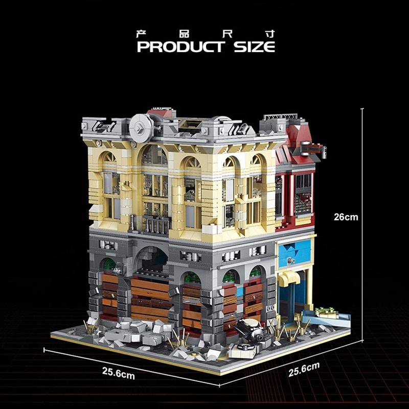 18k k126 doomsday building block bank headquarters in the last of the world moc 41175 7879 - LEPIN Germany