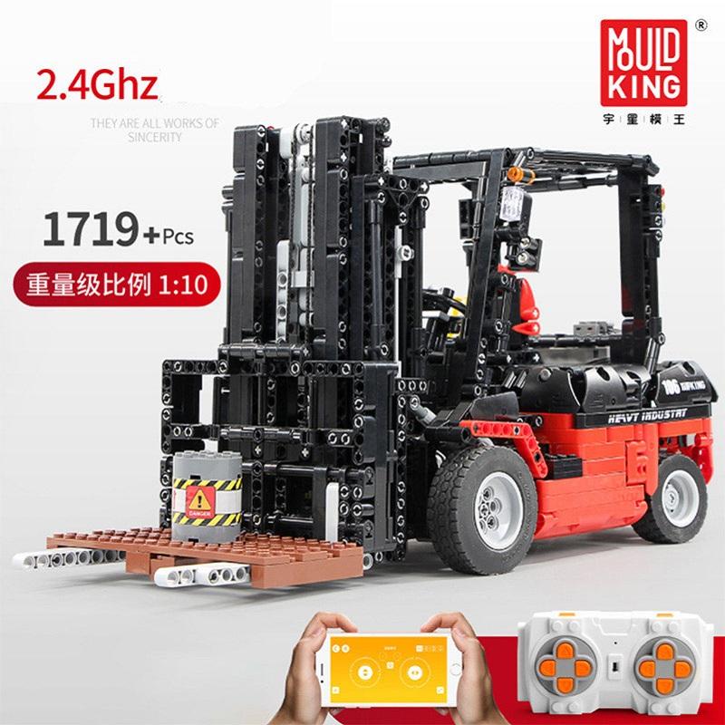 APP Technic 13106 Forklift Truck Compatible Technik MOC RC Motors Car Sets Building Blocks Bricks App - LEPIN Germany