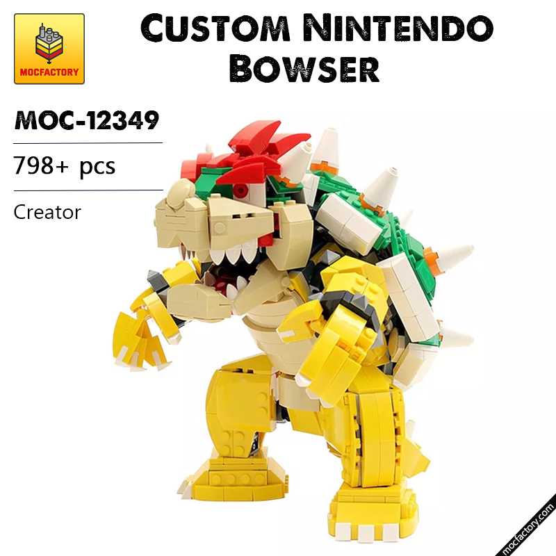 MOC 12349 Custom Nintendo Bowser Creator by buildbetterbricks MOC FACTORY - LEPIN Germany