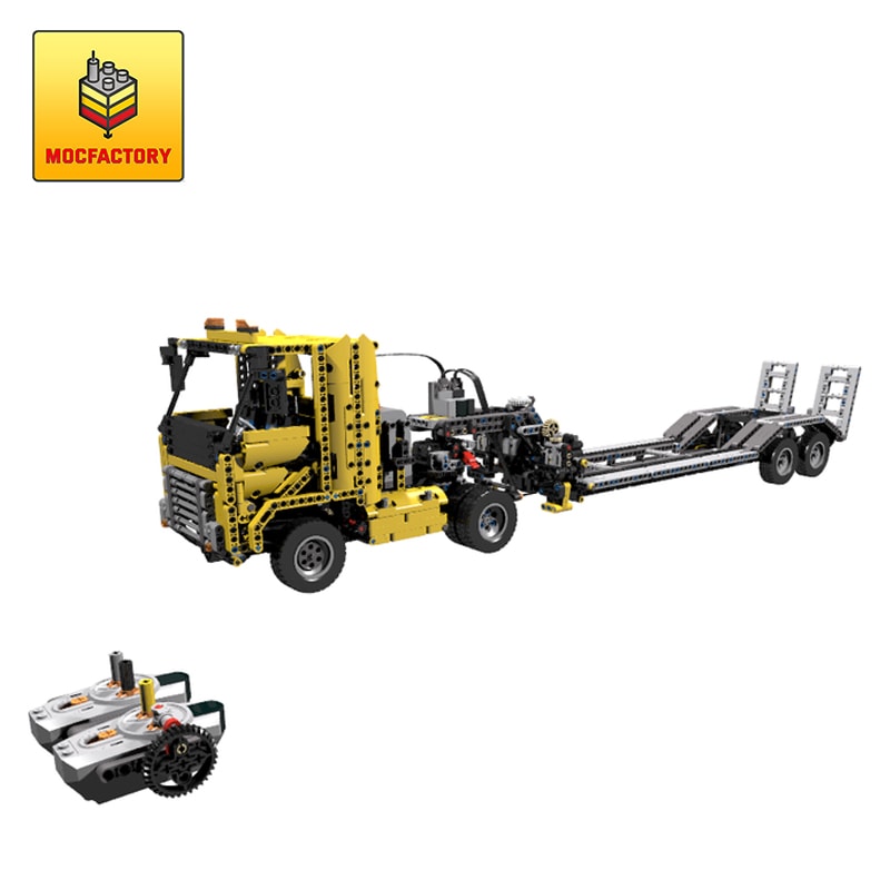 MOC 13616 42009 C Model Tieflader Low Loader RC by jb70 MOC FACTORY - LEPIN Germany