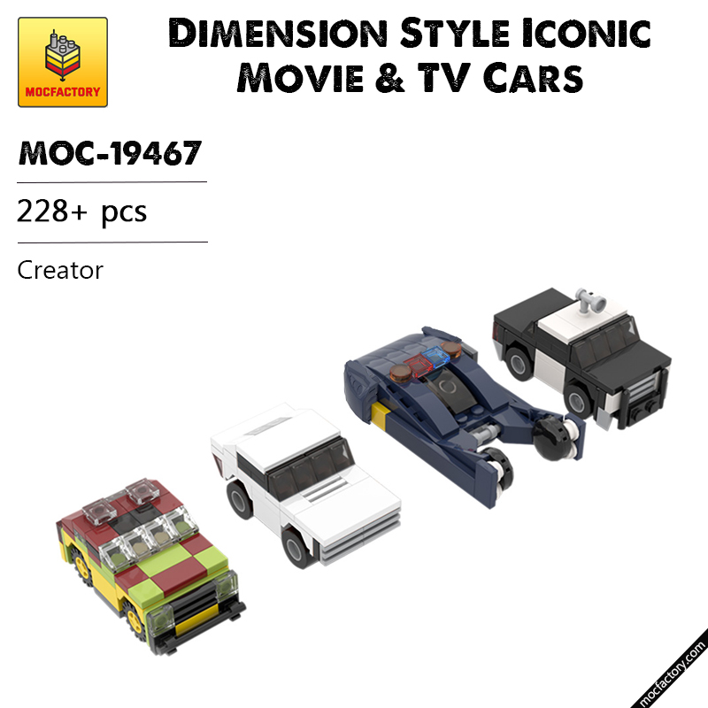 MOC 19467 Dimension Style Iconic Movie TV Cars Creator by MOMAtteo79 MOC FACTORY - LEPIN Germany