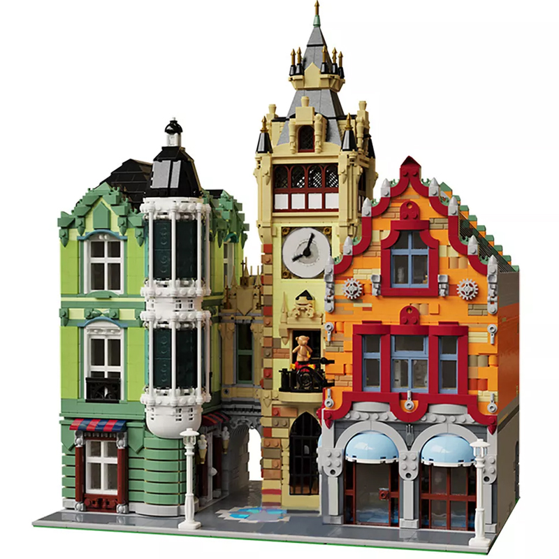 MOC 21266 Modular Clock Tower Square Modular Buildings by bricksandtiles MOC FACTORY - LEPIN Germany