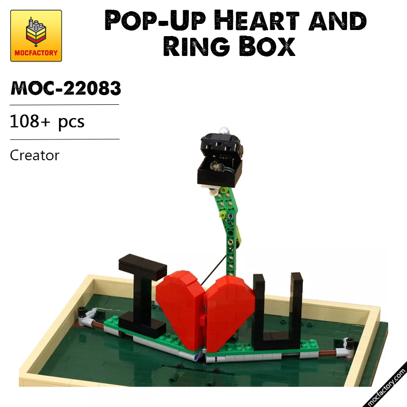 MOC 22083 Pop Up Heart and Ring Box Creator by JKBrickworks MOC FACTORY - LEPIN Germany