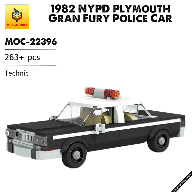 MOC 22396 1982 NYPD Plymouth Gran Fury Police Car Technic by OneBrickPony MOC FACTORY - LEPIN Germany