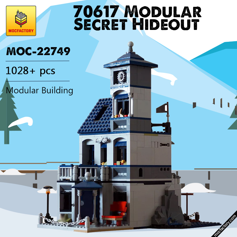 MOC 22749 70617 Modular Secret Hideout Modular Building by peme MOC FACTORY - LEPIN Germany