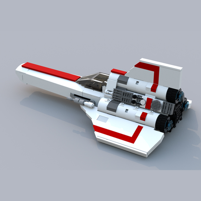 MOC 23012 Battlestar Galactica MK1 Colonial Viper White Space by apenello MOC FACTORY 2 - LEPIN Germany