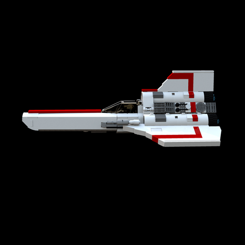 MOC 23012 Battlestar Galactica MK1 Colonial Viper White Space by apenello MOC FACTORY 3 - LEPIN Germany