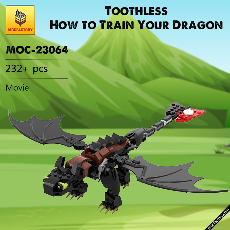 MOC 23064 Toothless How to Train Your Dragon Movie by buildbetterbricks MOC FACTORY - LEPIN Germany