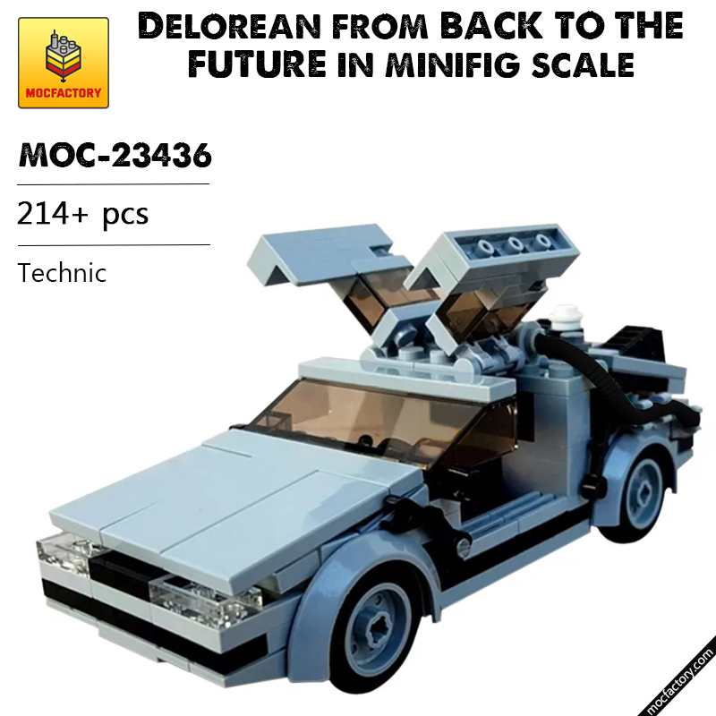 MOC 23436 Delorean from BACK TO THE FUTURE in minifig scale Technic by Florian Wayne MOC FACTORY - LEPIN Germany