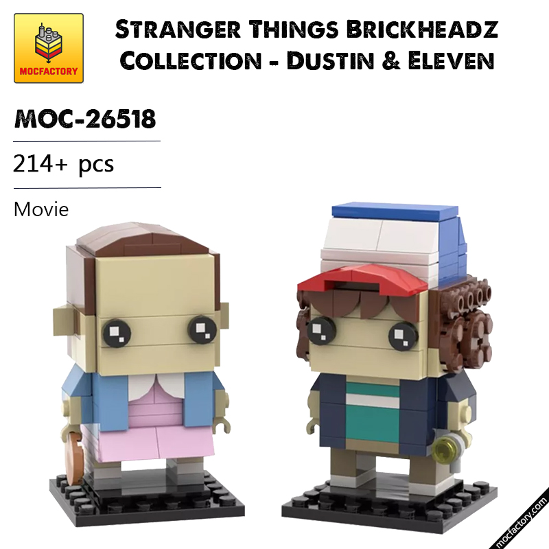 MOC 26518 Stranger Things Brickheadz Collection Dustin Eleven Movie by mkibs MOC FACTORY - LEPIN Germany
