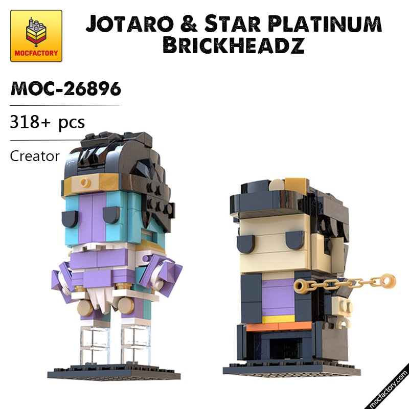 MOC 26896 Jotaro Star Platinum Brickheadz JoJos Bizarre Adventure Creator by Cryokina MOC FACTORY - LEPIN Germany