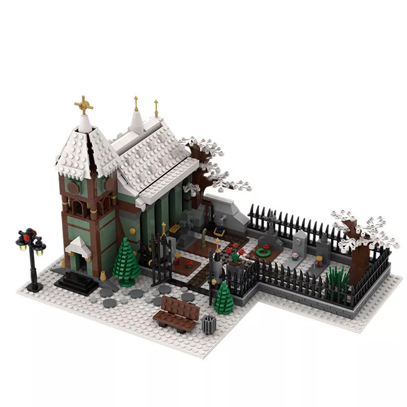 MOC 31149 Winter Village Church with Graveyard Christmas Season by Basti89 MOC FACTORY - LEPIN Germany