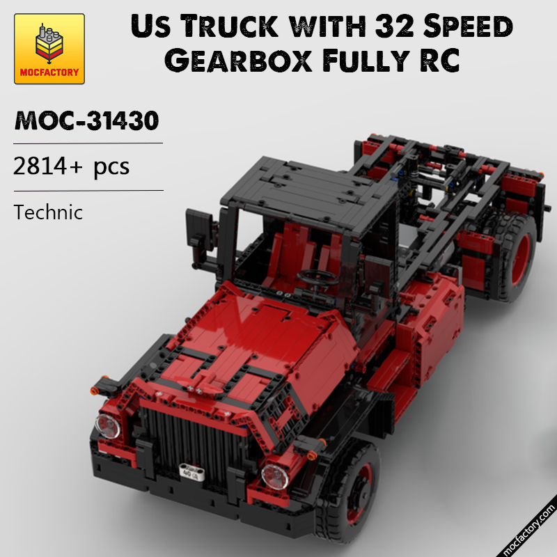 MOC 31430 Us Truck with 32 Speed Gearbox Fully RC Technic by B4 MOC FACTORY - LEPIN Germany