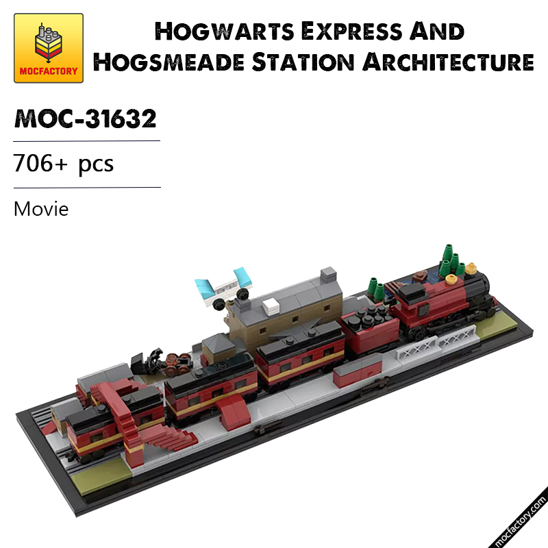 MOC 31632 Hօgwarts Express And Hogsmeade Station Architecture Harry Potter Movie by MOMAtteo79 MOC FACTORY 2 - LEPIN Germany