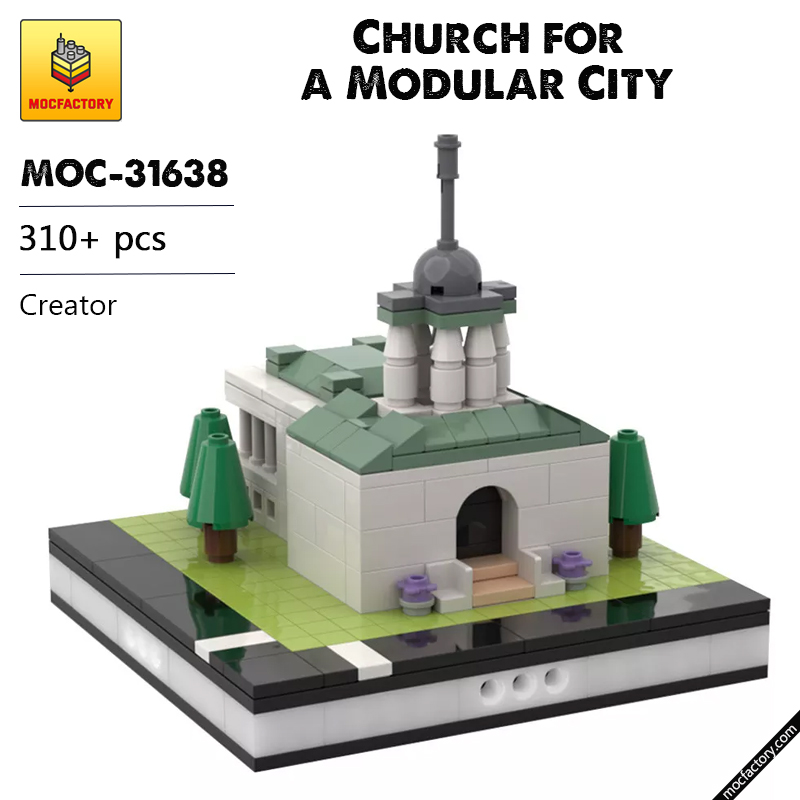 MOC 31638 Church for a Modular City Creator by gabizon MOC FACTORY - LEPIN Germany