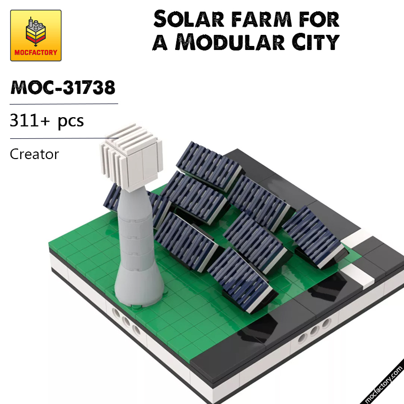 MOC 31738 Solar farm for a Modular City Creator by gabizon MOC FACTORY - LEPIN Germany