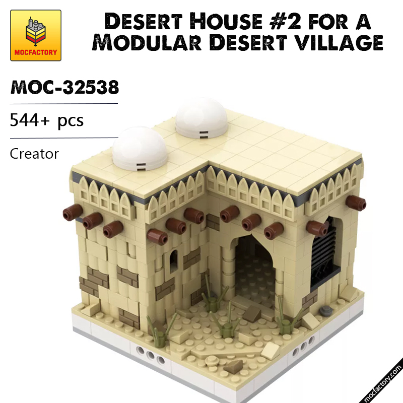 MOC 32538 Desert House 2 for a Modular Desert village Creator by gabizon MOC FACTORY - LEPIN Germany