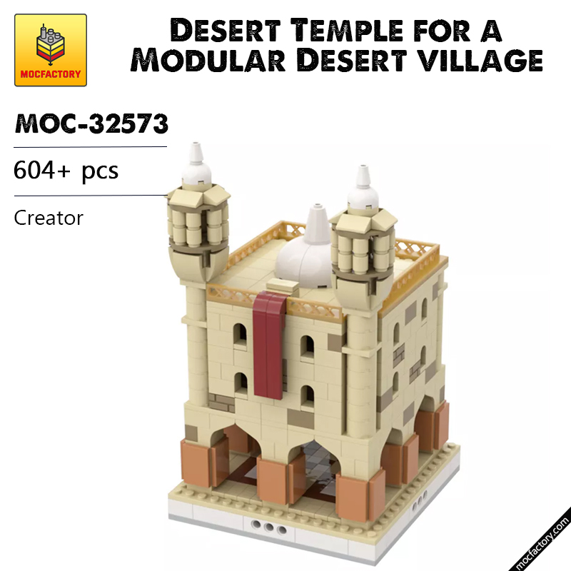 MOC 32573 Desert Temple for a Modular Desert village Creator by gabizon MOC FACTORY - LEPIN Germany