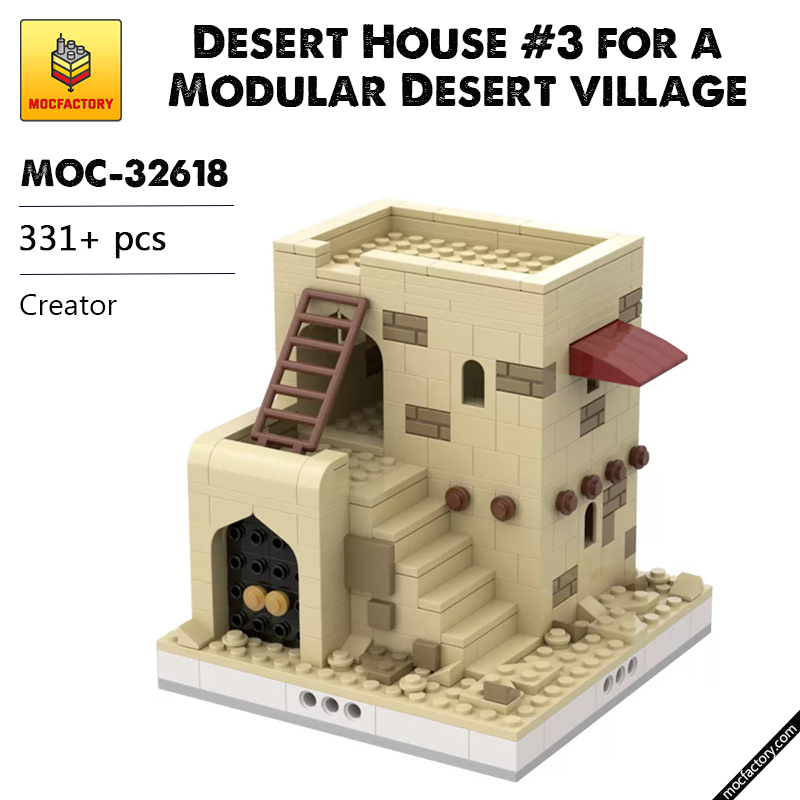 MOC 32618 Desert House 3 for a Modular Desert village Creator by gabizon MOC FACTORY - LEPIN Germany