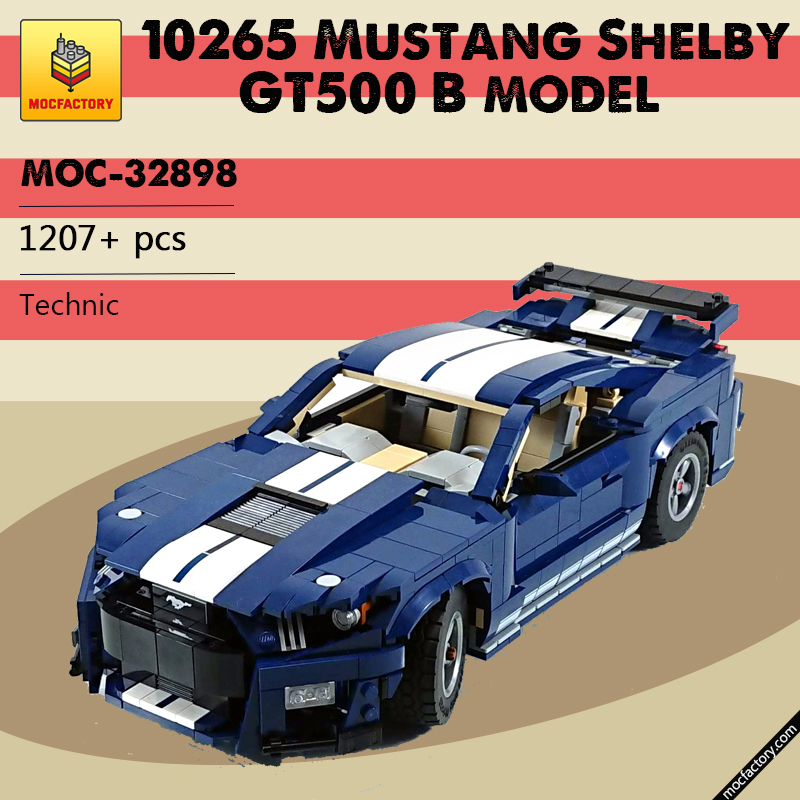 MOC 32898 10265 Mustang Shelby GT500 B model Technic by firas legocars MOC FACTORY - LEPIN Germany
