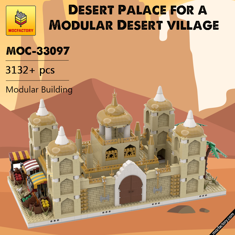 MOC 33097 Desert Palace for a Modular Desert village Modular Building by gabizon MOC FACTORY - LEPIN Germany