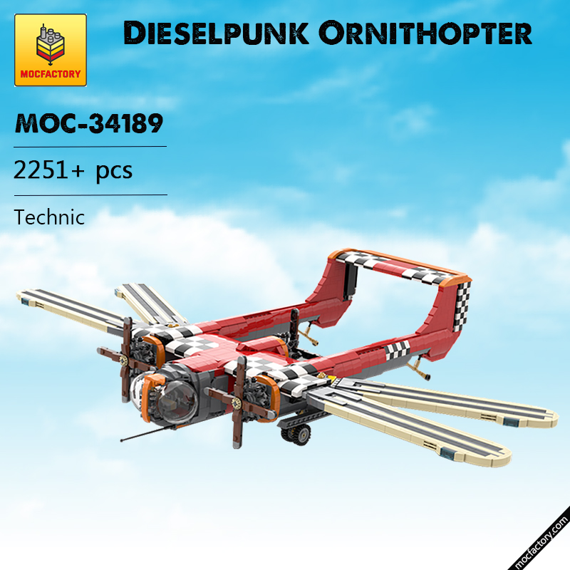 MOC 34189 Dieselpunk Ornithopter Technic by AsgardianStudio MOC FACTORY - LEPIN Germany