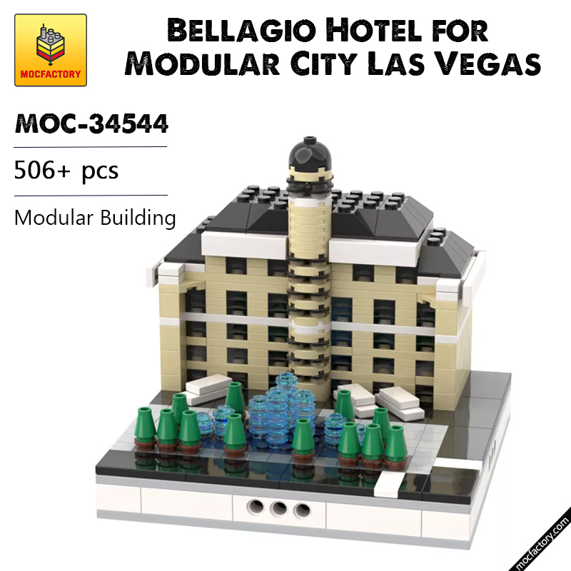 MOC 34544 Bellagio Hotel for Modular City Las Vegas Modular Building by gabizon MOC FACTORY - LEPIN Germany