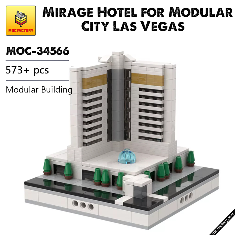 MOC 34566 Mirage Hotel for Modular City Las Vegas Modular Building by gabizon MOC FACTORY - LEPIN Germany