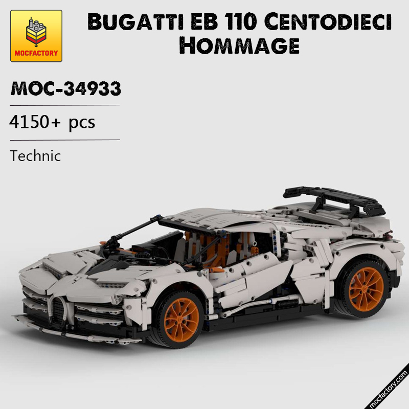 MOC 34933 Bugatti EB 110 Centodieci Hommage Technic by The one from the Swabian MOC FACTORY - LEPIN Germany