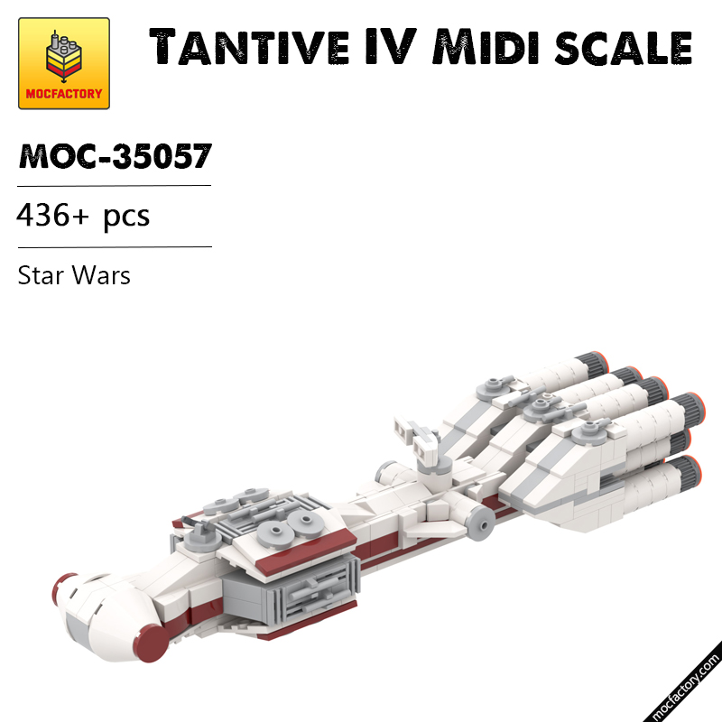 MOC 35057 Tantive IV Midi scale Star Wars by @Bas Solo Bricks1988 MOC FACTORY - LEPIN Germany