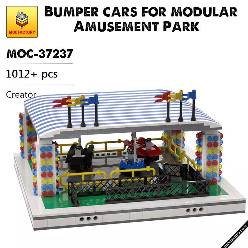 MOC 37237 Bumper cars for modular Amusement Park Creator by gabizon MOC FACTORY - LEPIN Germany