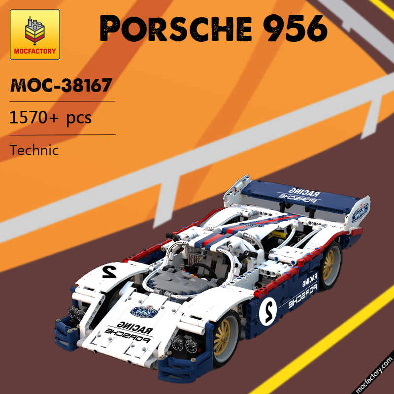 MOC 38167 Porsche 956 Super Car by Technic Man 97 MOC FACTORY - LEPIN Germany