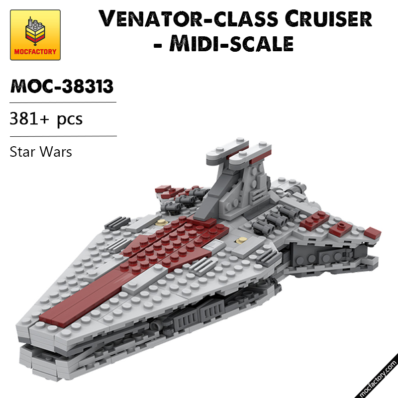 MOC 38313 Venator class Cruiser Midi scale Star Wars by Bad to the Brick MOC FACTORY - LEPIN Germany