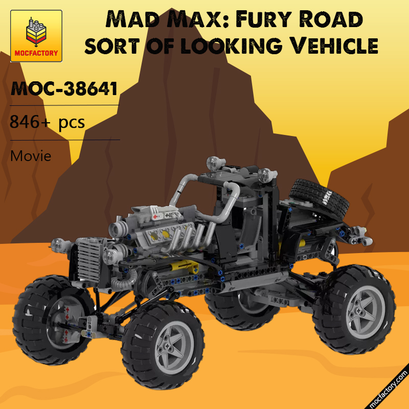 MOC 38641 Mad Max Fury Road sort of looking Vehicle Movie by Joebot360 MOC FACTORY - LEPIN Germany