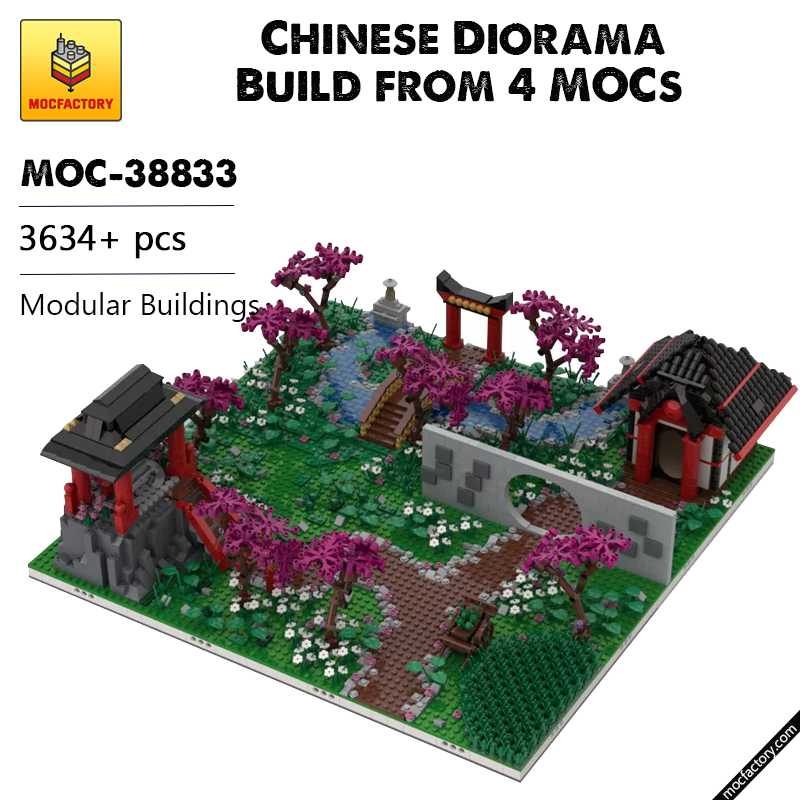 MOC 38833 Chinese Diorama Build from 4 MOCs Modular Buildings by gabizon MOC FACTORY - LEPIN Germany