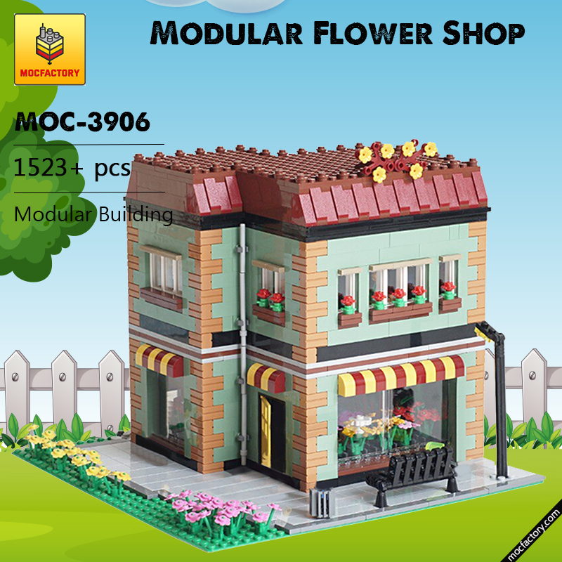 MOC 3906 Modular Flower Shop Modular Building by Mestari MOC FACTORY - LEPIN Germany