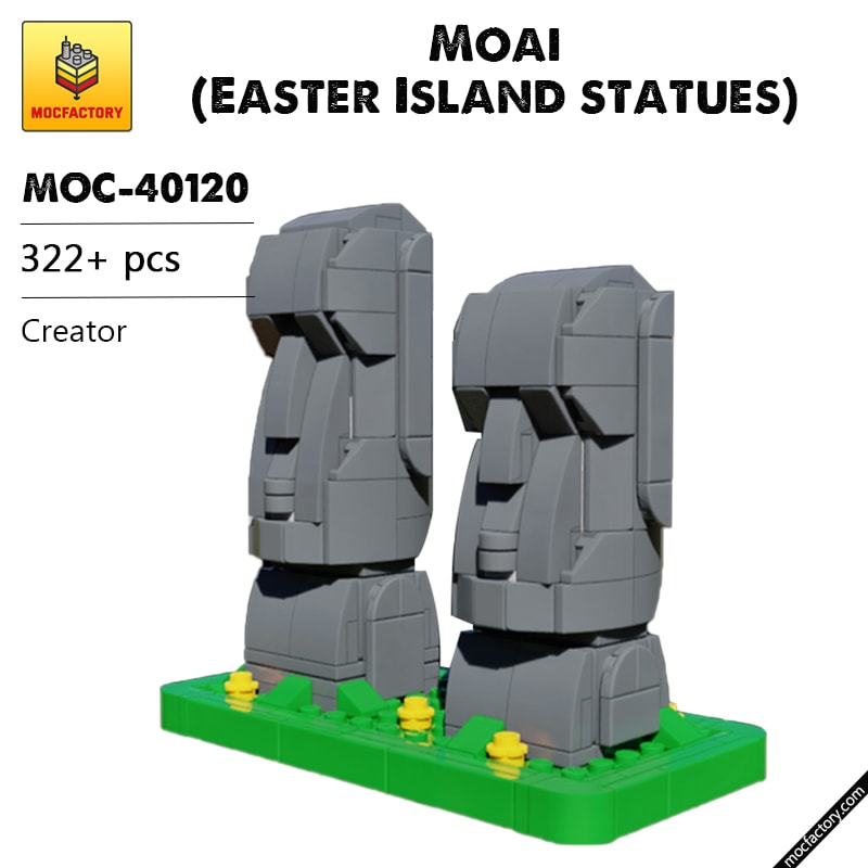 MOC 40120 Moai Easter Island statues Creator by veyniac MOC FACTORY - LEPIN Germany
