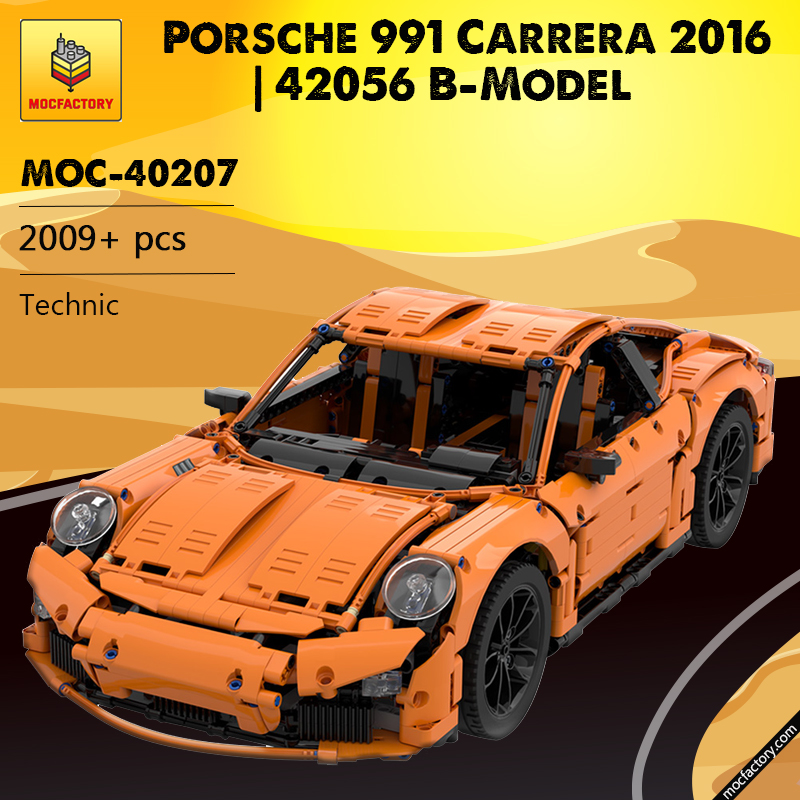 MOC 40207 Porsche 991 Carrera 2016 42056 B Model Technic by GeyserBricks MOC FACTORY - LEPIN Germany