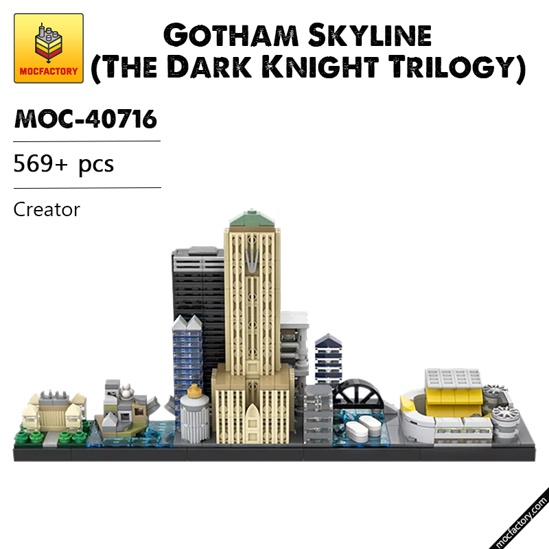 MOC 40716 Gotham Skyline The Dark Knight Trilogy Creator by benbuildslego MOC FACTORY - LEPIN Germany