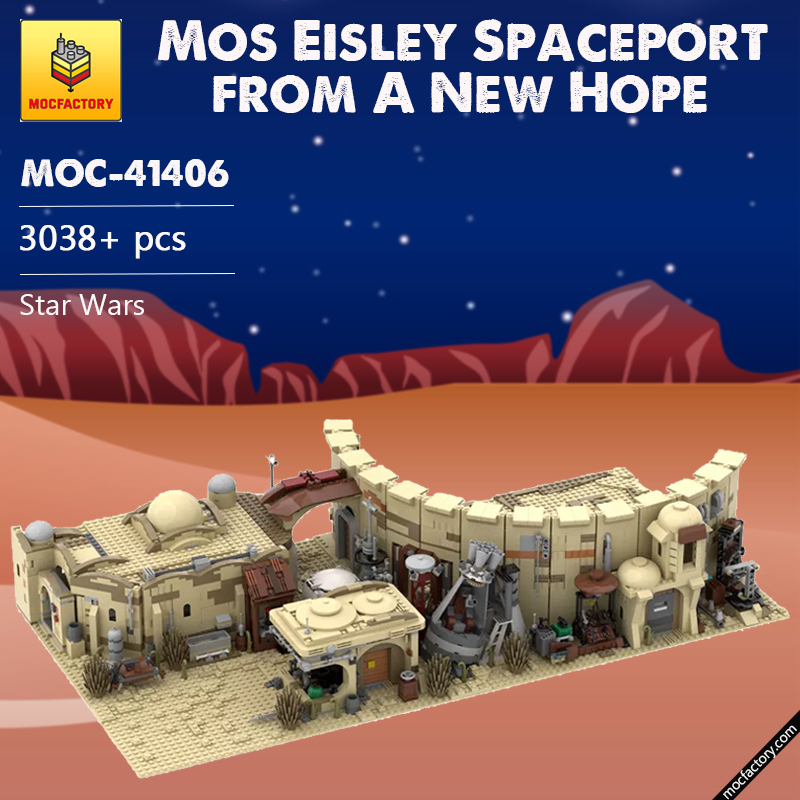 MOC 41406 Mos Eisley Spaceport from A New Hope 1977 Star Wars by ZeRadman MOC FACTORY - LEPIN Germany