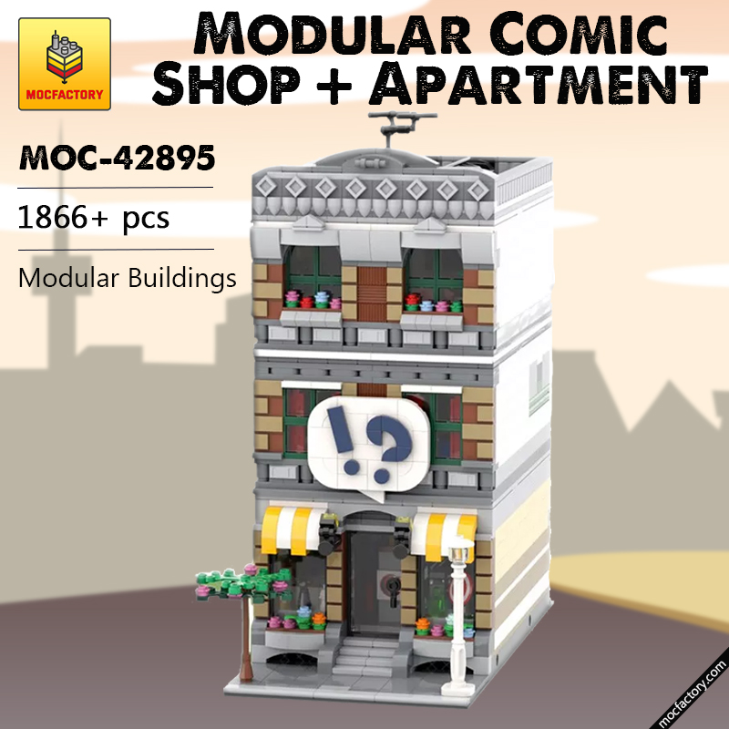 MOC 42895 Modular Comic Shop Apartment Buildings by brick monster MOCFACTORY - LEPIN Germany
