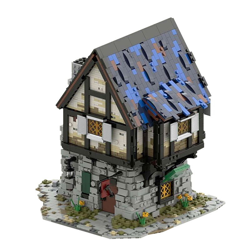 MOC 44070 The Medieval Smithy Modular Building by povladimir MOC FACTORY 2 - LEPIN Germany