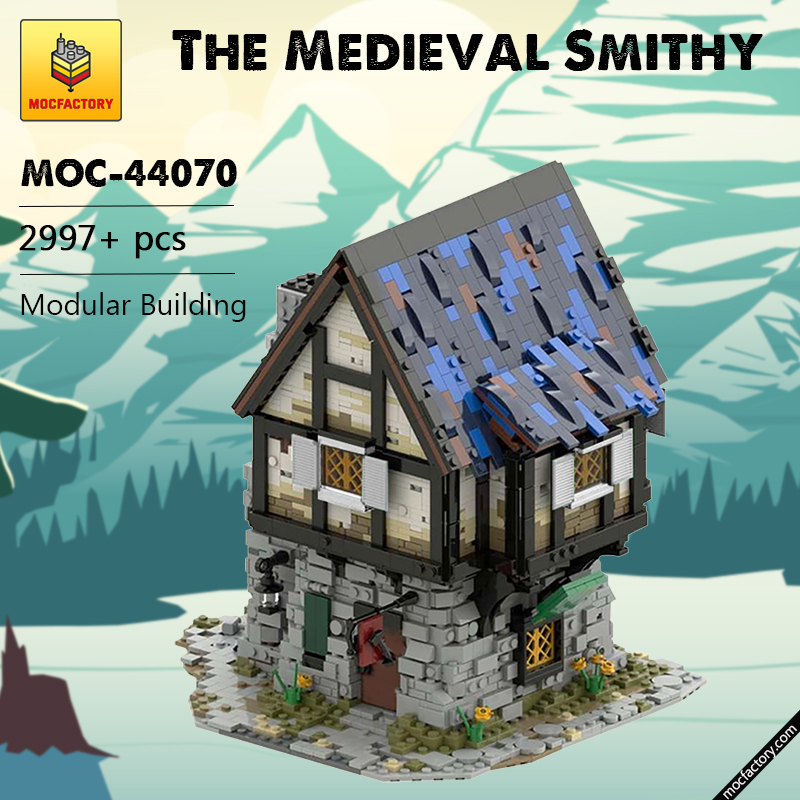 MOC 44070 The Medieval Smithy Modular Building by povladimir MOC FACTORY - LEPIN Germany