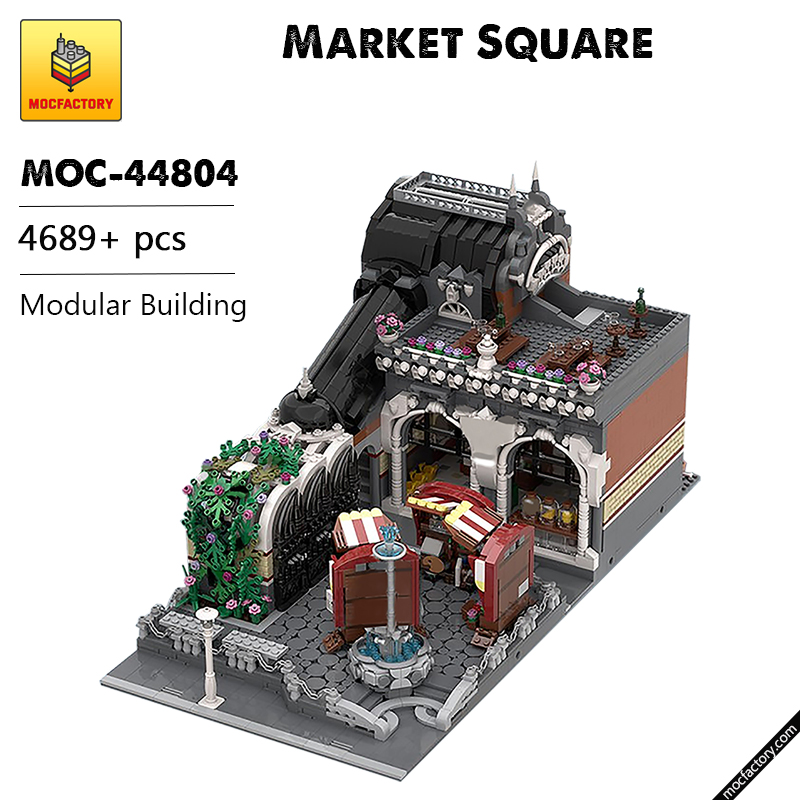 MOC 44804 Market Square Modular Building by Black Mantled Builder MOC FACTORY - LEPIN Germany