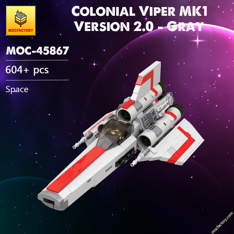 MOC 45867 Colonial Viper MK1 Version 20 Gray Space by apenello MOC FACTORY - LEPIN Germany