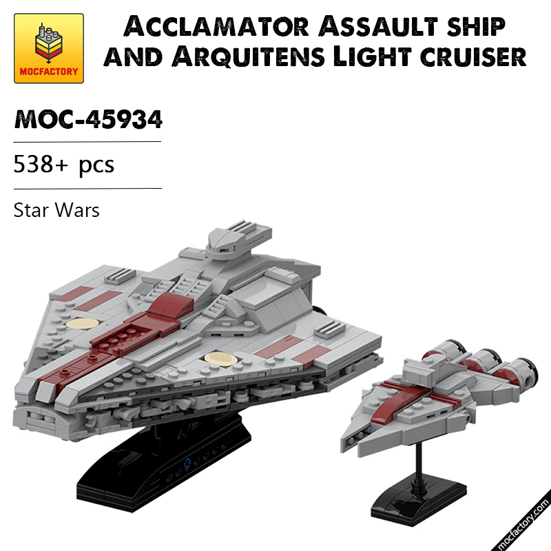 MOC 45934 Acclamator Assault ship and Arquitens Light cruiser Star Wars - LEPIN Germany