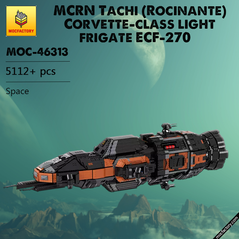 MOC 46313 MCRN Tachi Rocinante Corvette class light frigate ECF 270 MCRN Tachi Space by brickgloria MOCFACTORY - LEPIN Germany
