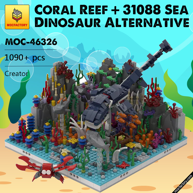 MOC 46326 Coral Reef 31088 Sea Dinosaur Alternative Build Creator by gabizon MOC FACTORY - LEPIN Germany