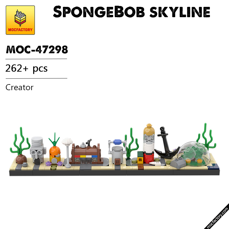 MOC 47298 SpongeBob skyline Creator by benbuildslego MOC FACTORY - LEPIN Germany